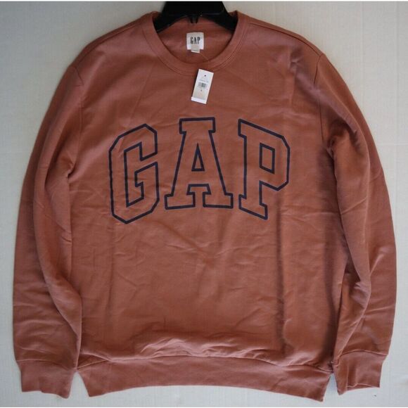 GAP 457230-06 Women’s Sz L Mauve Gap Logo Crew Neck Fleece Sweatshirt - Picture 7 of 7